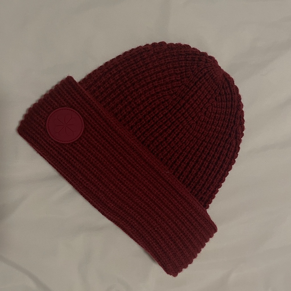 Kate Spade Burgundy Knit Beanie